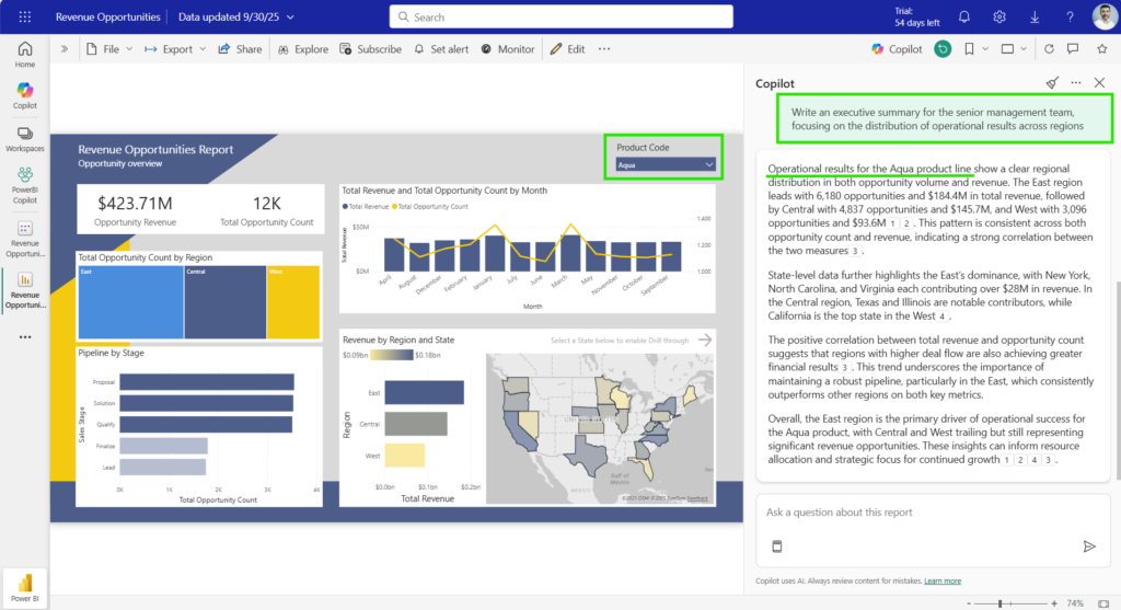 Agentic BI integrates multiple AI agents into a unified ecosystem, proactively analyzing data and summarizing results for decision-makers.