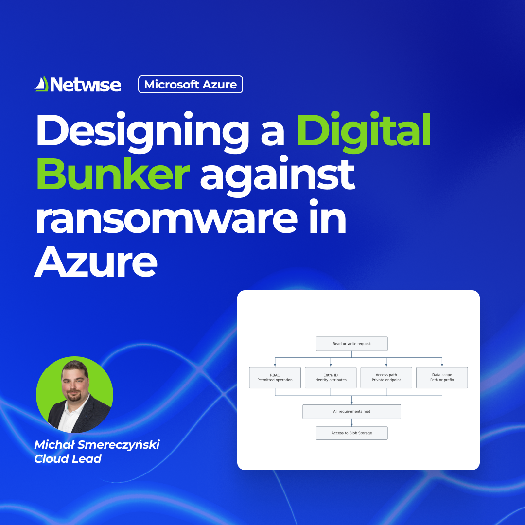 Digital bunker in Azure – how to secure data for the worst day in your company's history